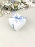 10x Gastgeschenk Teelicht Taube blau