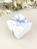 10x Gastgeschenk Teelicht Taube blau