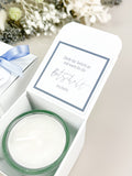 10x Gastgeschenk Teelicht Taube blau