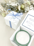 10x Gastgeschenk Teelicht Taube blau