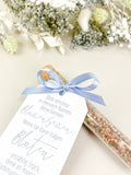 Gastgeschenk Taube blau