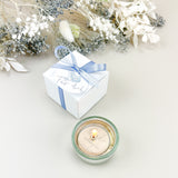 10x Gastgeschenk Teelicht Taube blau