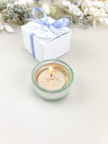 10x Gastgeschenk Teelicht Taube blau