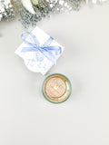 10x Gastgeschenk Teelicht Taube blau