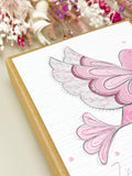 Geldgeschenk Taube rosa