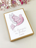 Geldgeschenk Taube rosa