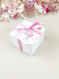 10x Gastgeschenk Teelicht Taube rosa