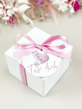 10x Gastgeschenk Teelicht Taube rosa