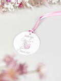 Geschenkanhänger Taube rosa