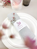 Serviettenbanderole Taube rosa