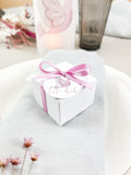 10x Gastgeschenk Teelicht Taube rosa