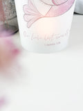 Lichthülle Taube grau rosa