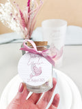Geschenkanhänger Taube rosa