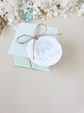 10x Gastgeschenk Regenbogen mint