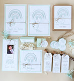 10x Gastgeschenk Regenbogen mint