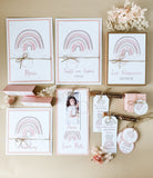 10x Gastgeschenk Regenbogen rosa