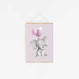 Poster Elefant rosa