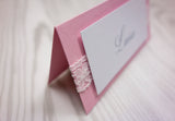 Tischkarte Rosy Lace