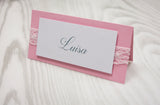 Tischkarte Rosy Lace