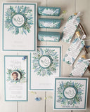 Gastgeschenk Blätterkranz blau