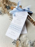 Gastgeschenk Spitze blau