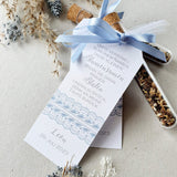 Gastgeschenk Spitze blau