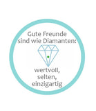 Teelicht mit Botschaft *Freunde sind wie Diamanten*