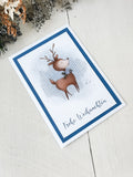 Set Weihnachtskarten blau
