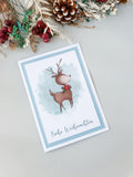 Set Weihnachtskarten rot türkis