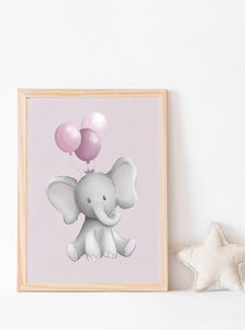 Poster Elefant rosa